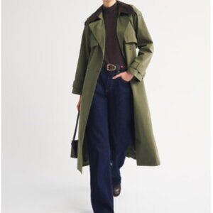 NWOT Abercrombie High Rise 90s Relaxed  Wide Leg Jean Dark Blue Rinse Color 28